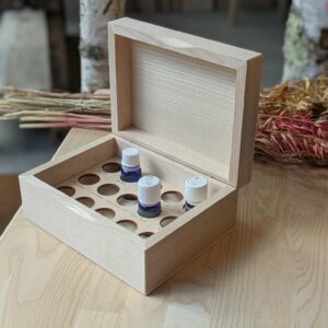 Coffret à huiles essentielles en frêne - Petit modèle