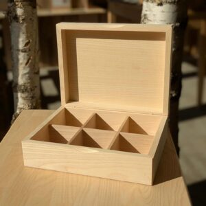 Coffret à thé en frêne - Grand modèle